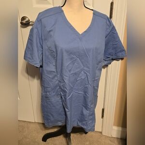 Dickies Blue V-Neck Scrub Top